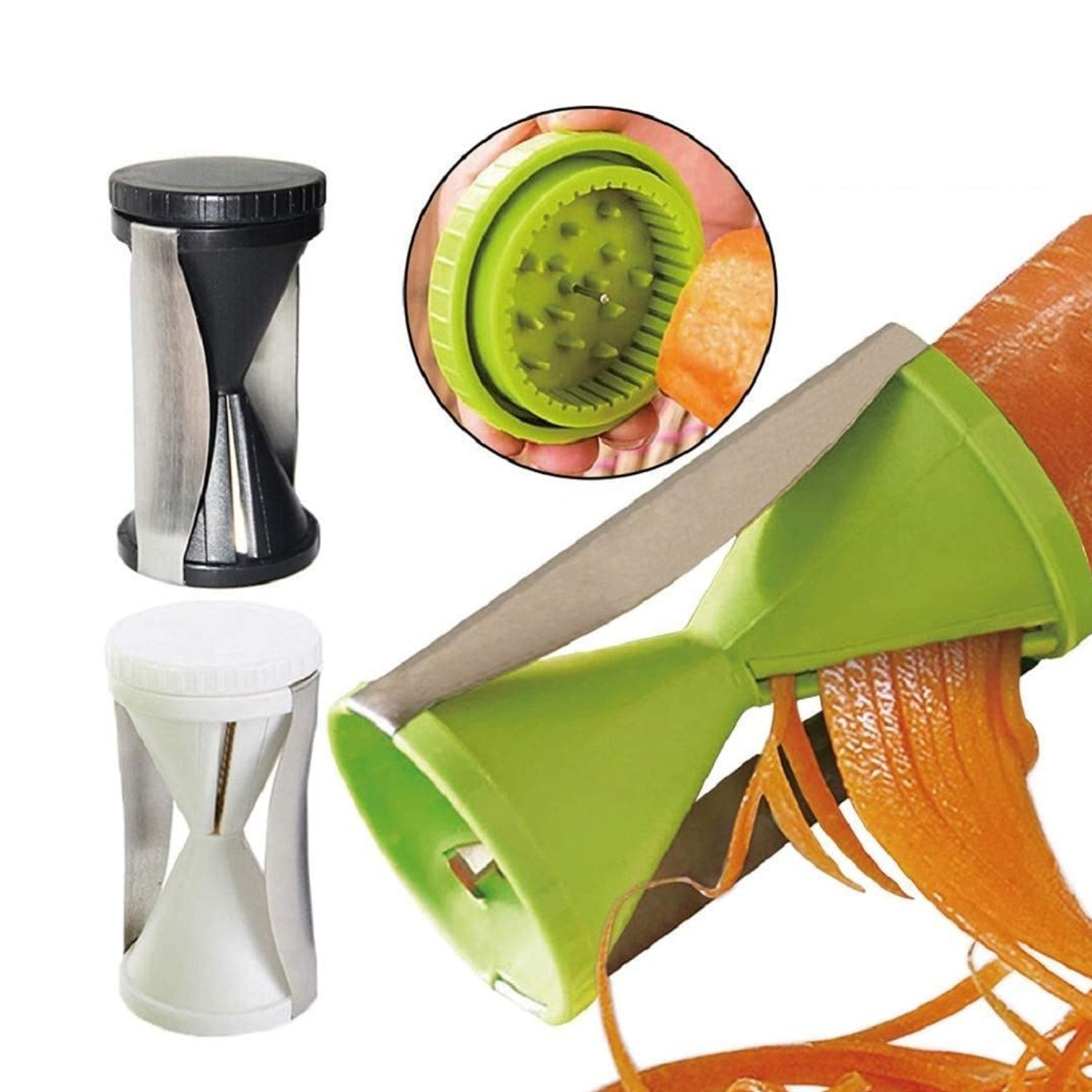 1853 Portable Spiralizer Vegetable Slicer Handheld Spiralizer Peeler Stainless Steel Spiral Slicer For Salad Vegetables Fruit Slicer 1853 Portable Spiralizer Vegetable Slicer Handheld Spiralizer Peeler Stainless Steel Spiral Slicer For Salad Vegetables Fruit Slicer